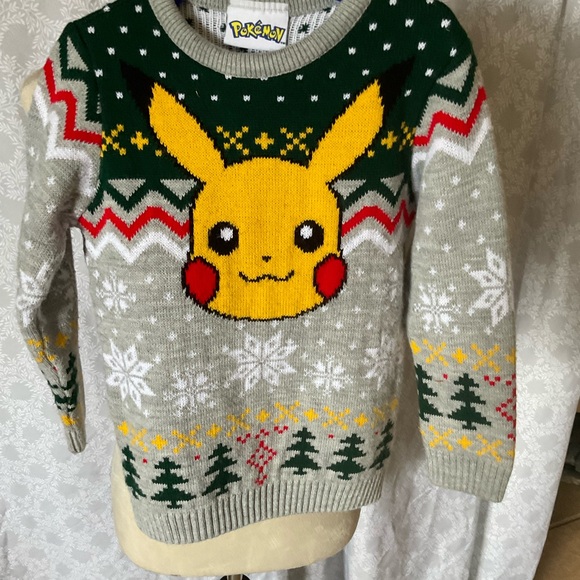 Pokemon Green and Yellow Pikachu Sweater - Picture 2 of 7
